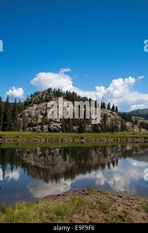 Slough Creek Trail, Yellowstone National Park, Wyoming. Copyright Dave Walsh 2014. Stock Photo