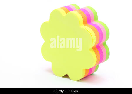 color flower shape memo stick Stock Photo