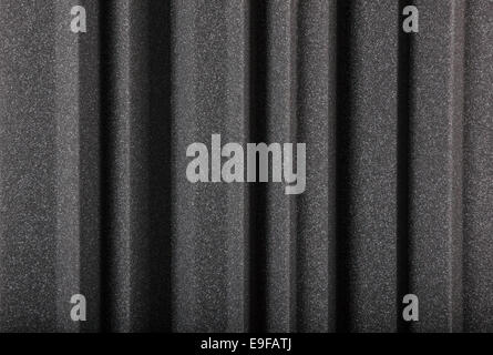 black gray  microfiber foam insulation for noise in music studio or acoustic halls , rooms or houses , professional studio insul Stock Photo