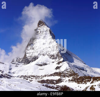 Matterhorn peak Alp Switzerland Stock Photo