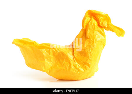 Bird from crumpled paper Stock Photo