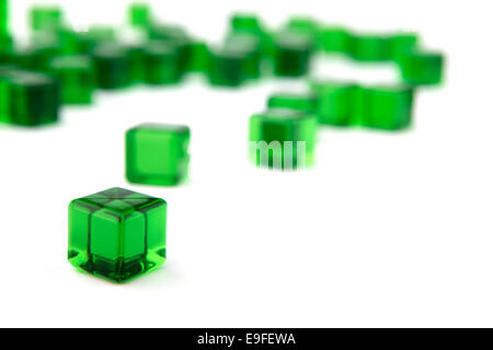 green transparent cubes Stock Photo