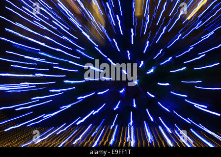 Pattern of blue light strips Stock Photo