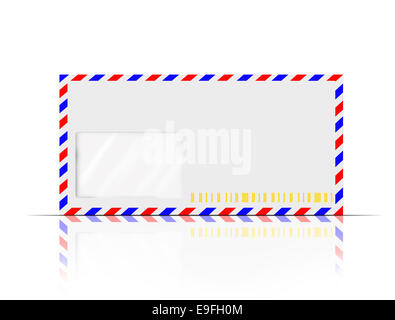 classic vintage air mail envelope Stock Photo