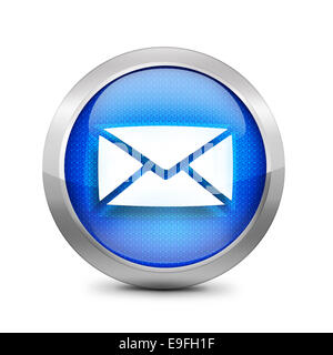 blue email icon sign Stock Photo