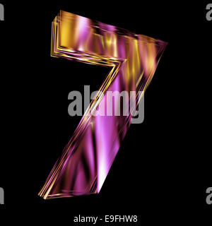 Flaming 3D Number Stock Photo