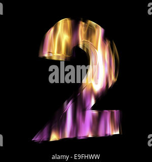 Flaming 3D Number Stock Photo