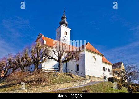 Varazdinske toplice - church on hill Stock Photo