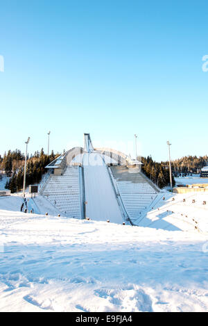 Holmenkollen ski jump in Oslo Stock Photo