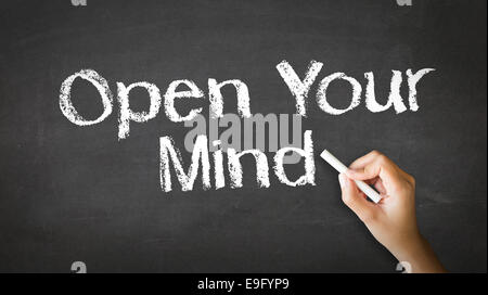 Open Your Mind Chalk Illustration Stock Photo