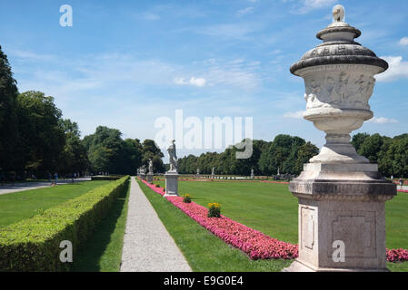 Fragment of the grand parterre, Nymphenburg Palace,  Munich,  München, capital state of Bavaria, Germany, Europe Stock Photo