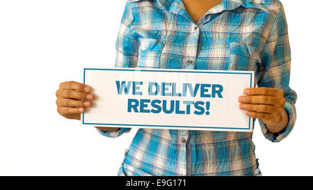 We Deliver Results Stock Photo