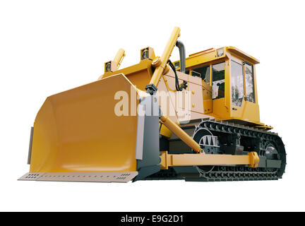 Heavy crawler bulldozer  isolated Stock Photo