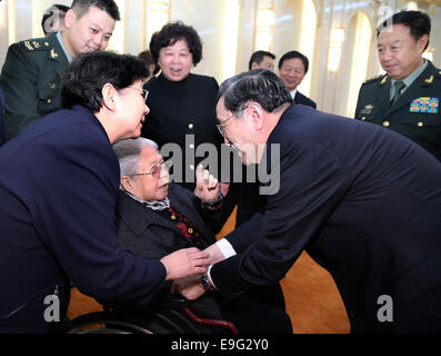 Beijing, China. 27th October, 2014. Yu Zhengsheng, chairman of the ...