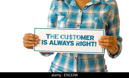 The customer is always right Stock Photo