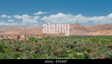 Berber kasbah in Todra gorge, Morocco Stock Photo