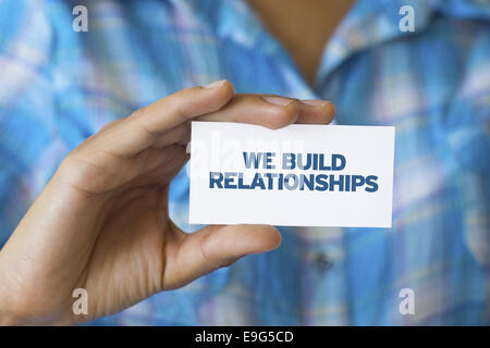 We build Relationships Stock Photo