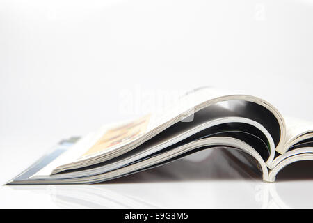 Stack of magazines Stock Photo