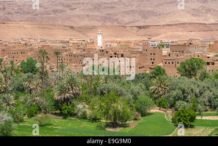 Berber kasbah in Todra gorge, Morocco Stock Photo