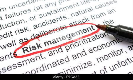 Risk Management Stock Photo