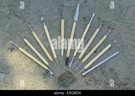 Tools for the job archaeologist Stock Photo