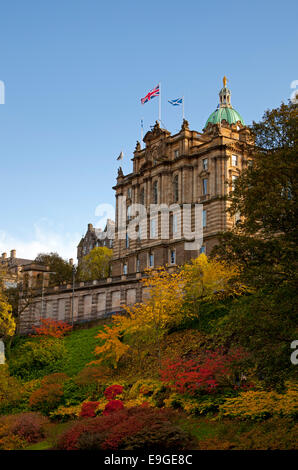 Autumn foliage colour,Princes Street Gardens East, Edinburgh Scotland Stock Photo