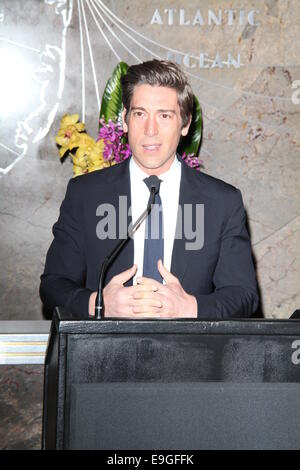 ABC World News Weekend Anchor David Muir to light the Empire State Building blue in celebration of 75 years of international journalism  Featuring: David Muir Where: New York City, New York, United States When: 24 Apr 2014 Stock Photo