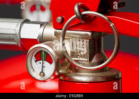 pressure gauge of fire extinguisher Stock Photo - Alamy