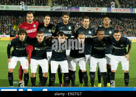 Cesena, Italy. 26th Oct, 2014. Inter team group line-up Football/Soccer : Italian 'Serie A' match between Cesena 0-1 Inter at Stadio Dino Manuzzi in Cesena, Italy . © Maurizio Borsari/AFLO/Alamy Live News Stock Photo