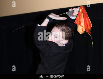 Tokyo, Japan. 27th October, 2014. Actor  Kyle catlett attends a film'The young and Prodigious T.S. Spivet' photocall at The 27th Tokyo Interbnational Film Festival, Tokyo, Japan on 27 Oct 2014 Credit:  Aflo Co. Ltd./Alamy Live News Stock Photo