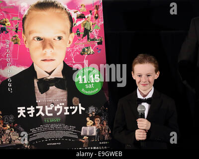 Tokyo, Japan. 27th October, 2014. Actor  Kyle catlett attends a film'The young and Prodigious T.S. Spivet' photocall at The 27th Tokyo Interbnational Film Festival, Tokyo, Japan on 27 Oct 2014 Credit:  Aflo Co. Ltd./Alamy Live News Stock Photo