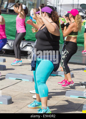 Obese woman lycra hi-res stock photography and images - Alamy