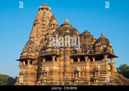 Hindu Temple, Kandariya Mahadeva Temple, Western Group, Khajuraho Group of Monuments, UNESCO World Heritage Site, Khajuraho Stock Photo