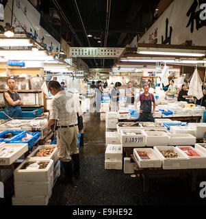 Tsukiji fish market, Tokyo, Japan. Stock Photo