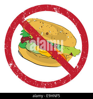 hamburger forbidden Stock Photo