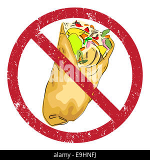 shawarma banned Stock Photo