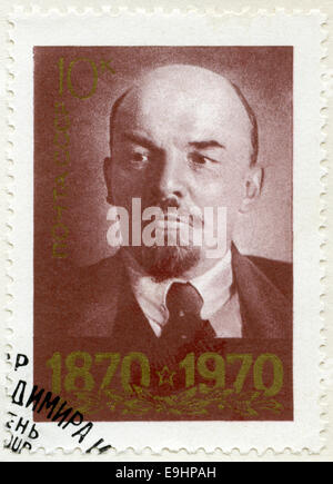 USSR - 1970: shows portrait of Vladimir Ilyich Lenin (1870-1924) Stock Photo