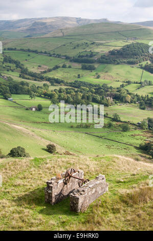 Cracken edge quarries near Chinley in Derbyshire. Stock Photo