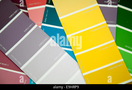 Dulux paint colour cards, London Stock Photo - Alamy