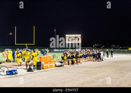 A High School Football Game and Homecoming celebration in Modesto California October 2014 Stock Photo