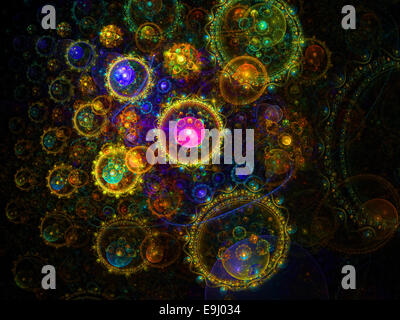 Abstract fantasy fractal digital illustration with a lot of concepts and metaphors Stock Photo