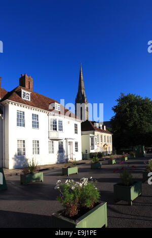Buildings in Cathedral Close, 13th Century Salisbury Cathedral, Salisbury City, Wiltshire County, England, UK Stock Photo