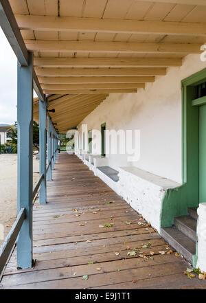 Veranda of the early 19thC Custom House, Monterey State Historic Park, Monterey, California, USA Stock Photo