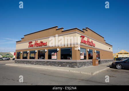 tim hortons coffee shop saskatoon Saskatchewan Canada Stock Photo