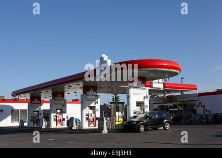 petro-canada service petrol station in Saskatchewan Canada Stock Photo