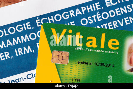 french vitale healthcare card Stock Photo