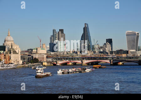 City of London skyline from Waterloo Bridge Stock Photo