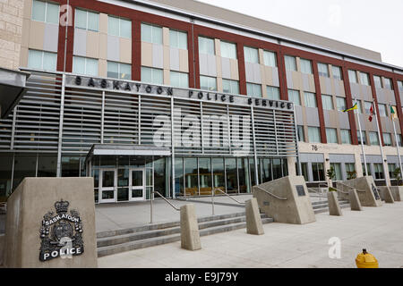 saskatoon police service main police station headquarters Saskatchewan Canada Stock Photo