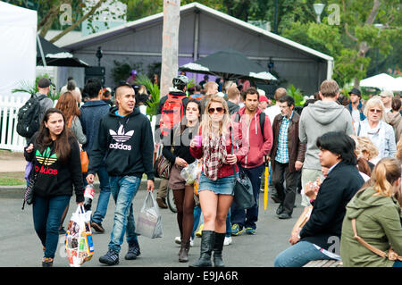 People at 'Viva Victoria', Multicultural Festival, Yarra River Bank, Melbourne, Victoria, Australia Stock Photo