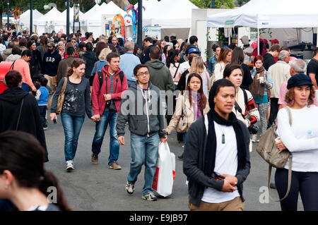 People at 'Viva Victoria', Multicultural Festival, Yarra River Bank, Melbourne, Victoria, Australia Stock Photo